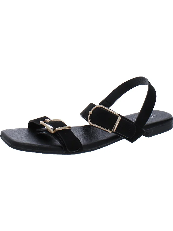 006520 Womens Faux Leather Warm Slingback Sandals