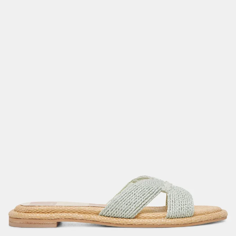 Atomic Wide Sandals Mint Raffia