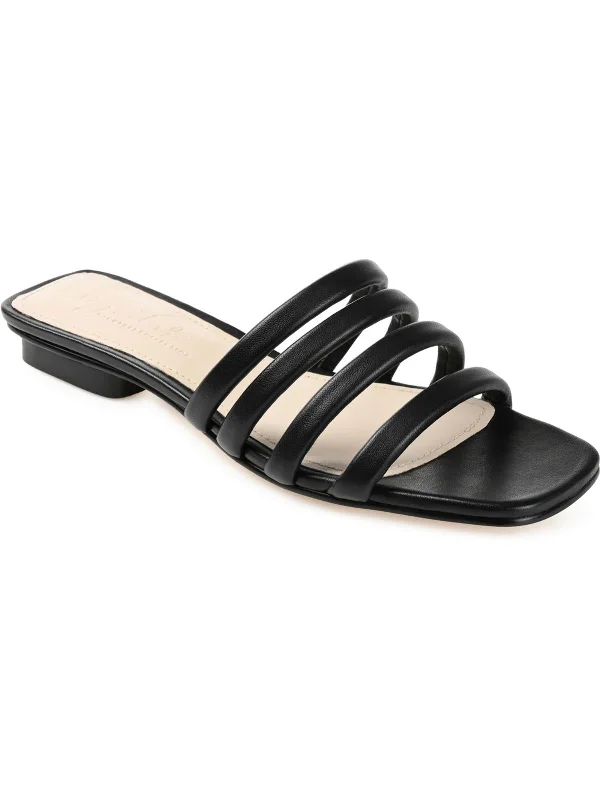 CENDI Womens Leather Flatform Flatform Sandals