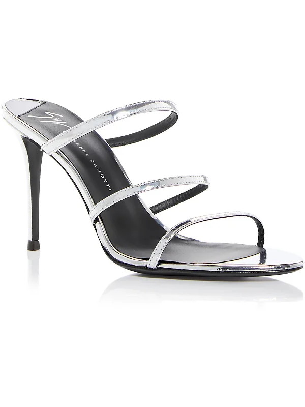 Clandestino Womens Patent Dressy Slide Sandals