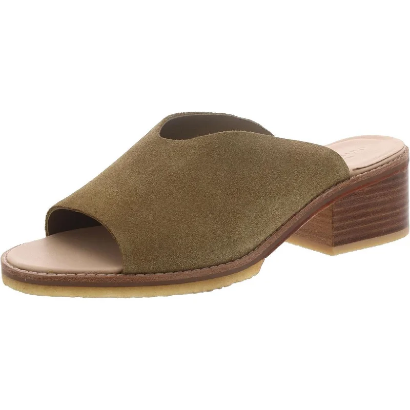 Clarks Womens Amara Mule Suede Slip-On Mule Sandals