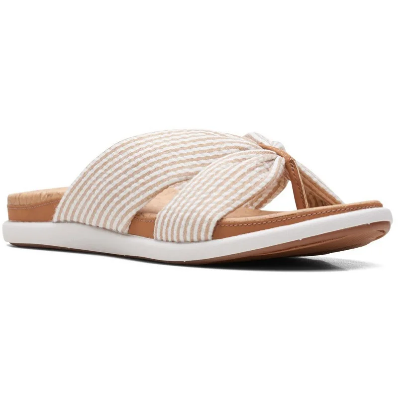 Clarks Womens Eliza Shore  Slip On Slide Sandals