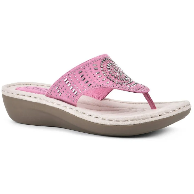 Cliffs by White Mountain Womens  Padded Insole Slide Sandals