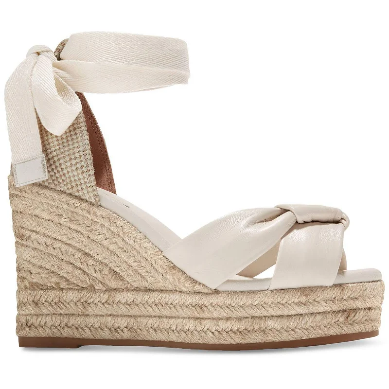 Cole Haan Womens CLOUDFEEL HAMPTON Leather Espadrille Wedge Sandals