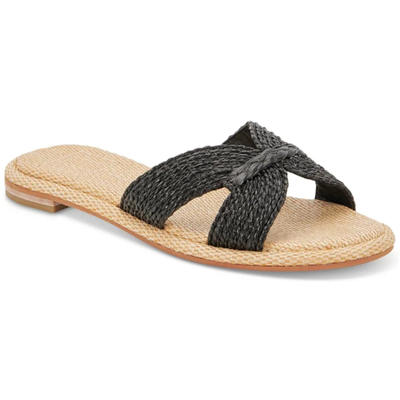 Dolce Vita Womens Atomic Raffia Slide Woven Slide Sandals