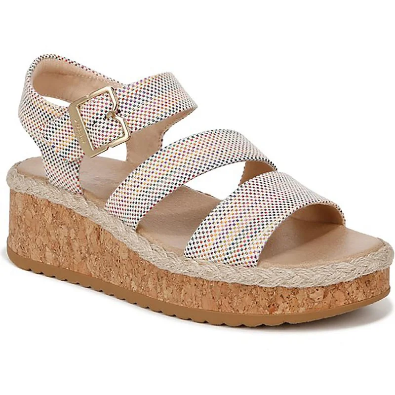 Dr. Scholl's Shoes Womens Cork Slingback Wedge Sandals