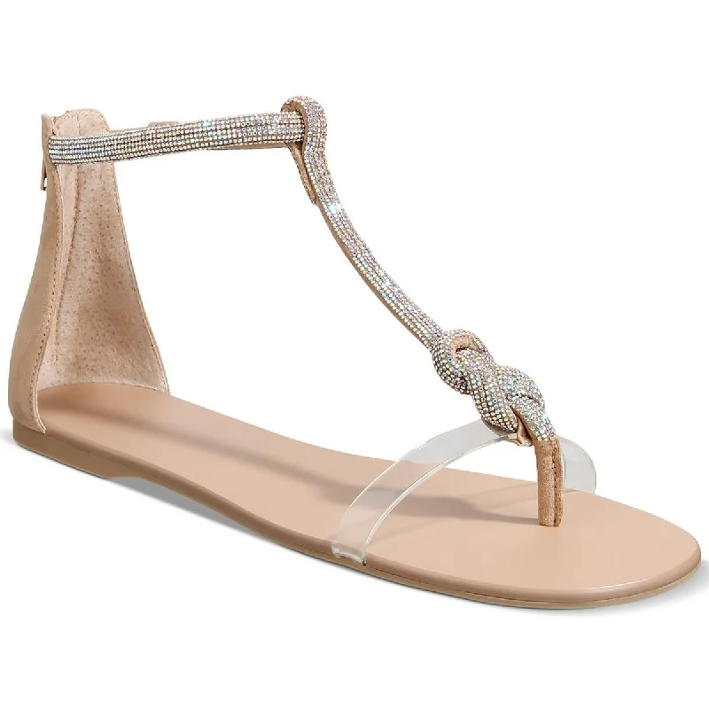 INC Womens Germani Embellished Knot-Front Thong Sandals