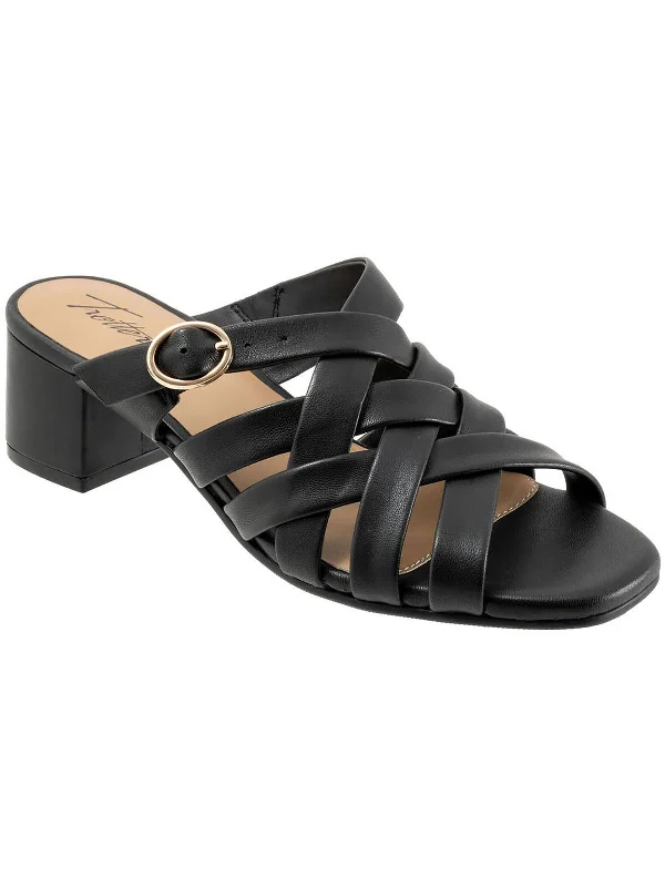 LAURI Womens Leather Square toe Strappy Sandals