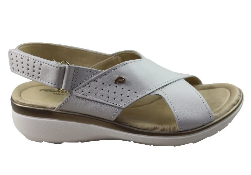 Pegada Paros Womens Comfortable Leather Sandals Made In Brazil