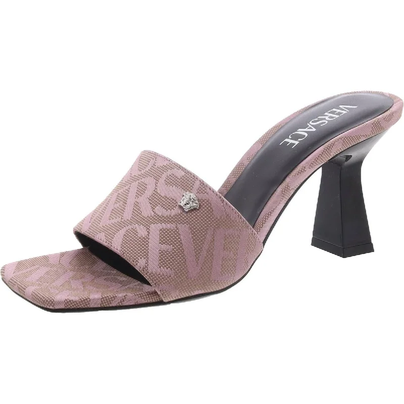 Versace Womens Fabric Slide On Slide Sandals