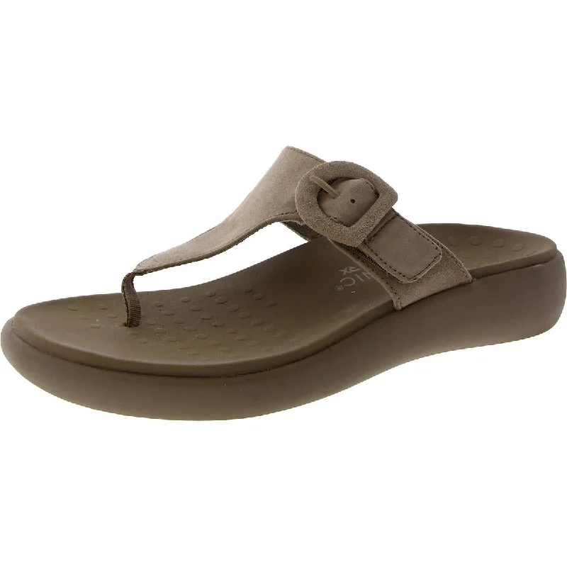 Vionic Womens Activate Suede Thong Slide Sandals