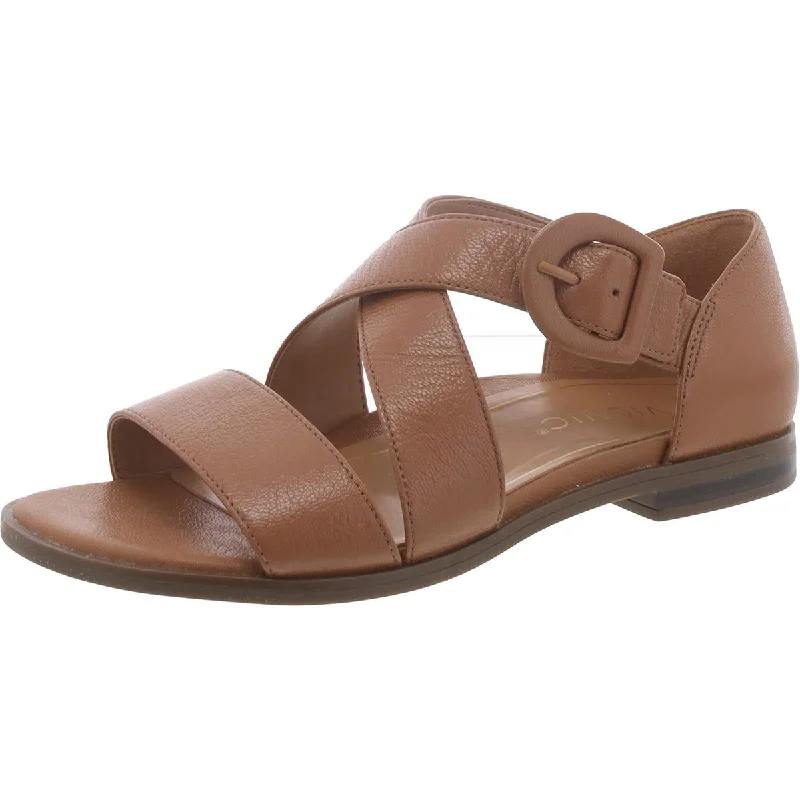 Vionic Womens PACIFICA Leather Open Toe Strappy Sandals