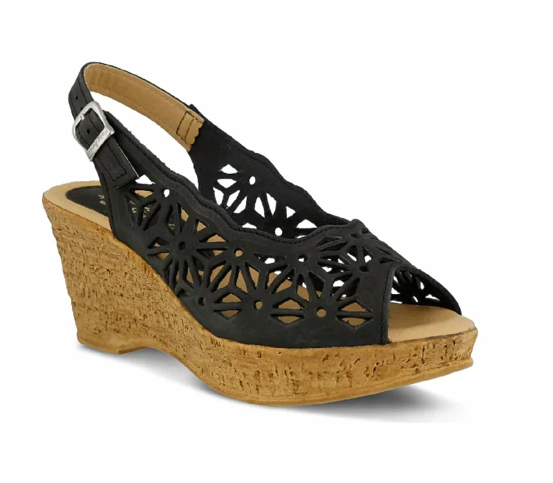 Women's Abigail Wedge Sandals In Black