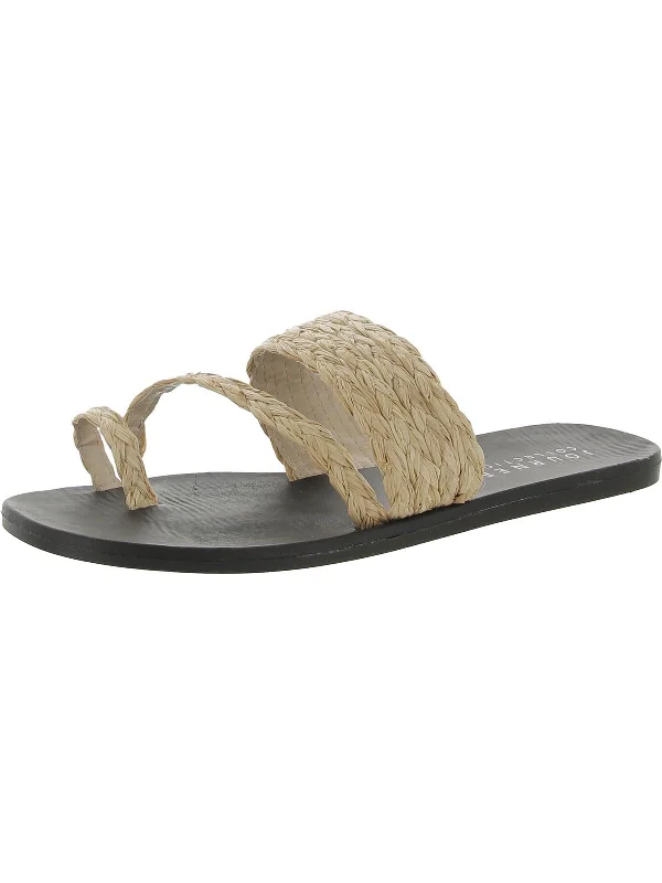 Womens Flat Slip On Slide Sandals