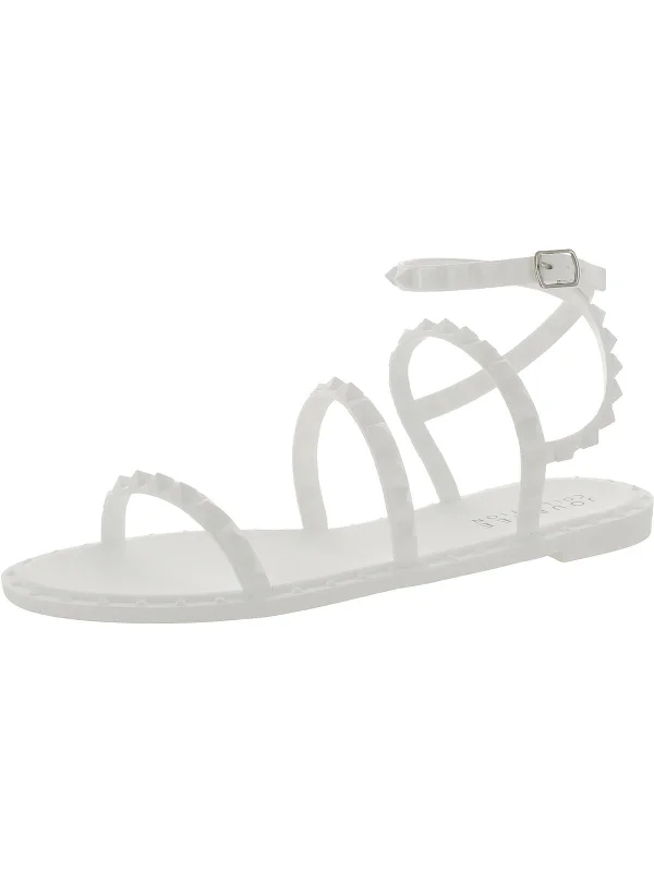 Womens Laceless Rubber Strappy Sandals