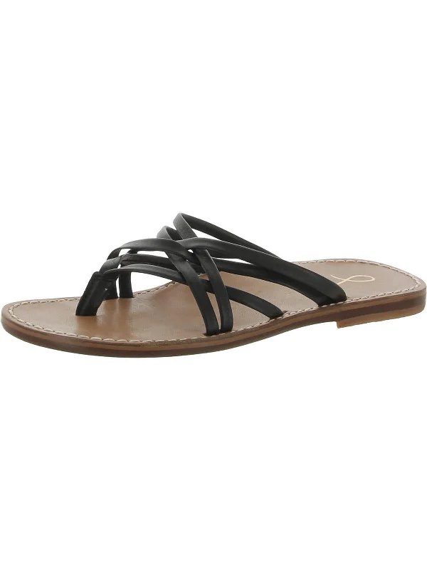 Womens Leather Flatform Sandals