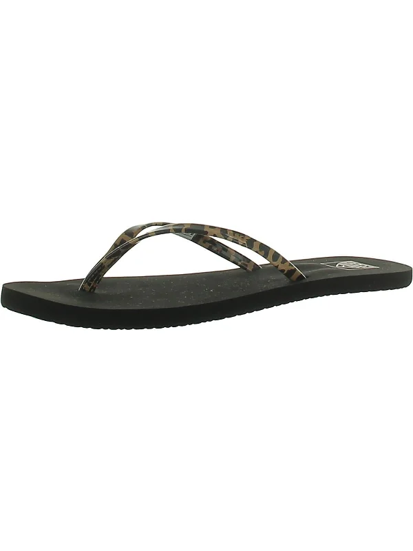 Womens Slip On Flat Thong Sandals