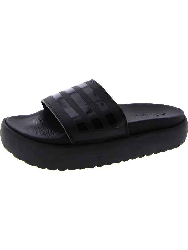 Womens Slip On Open Toe Slide Sandals