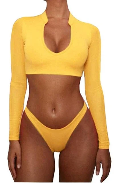 Yellow swimsuit