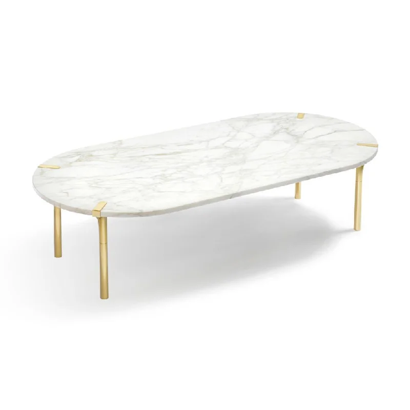 Sereno Coffee Table - Calacatta  | Marble & Gold | Single