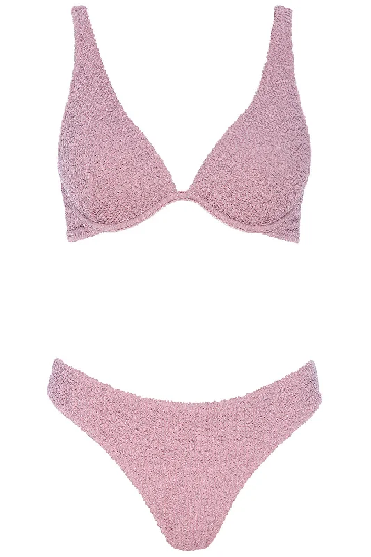 Bermuda Bikini Crinkle Rose Set