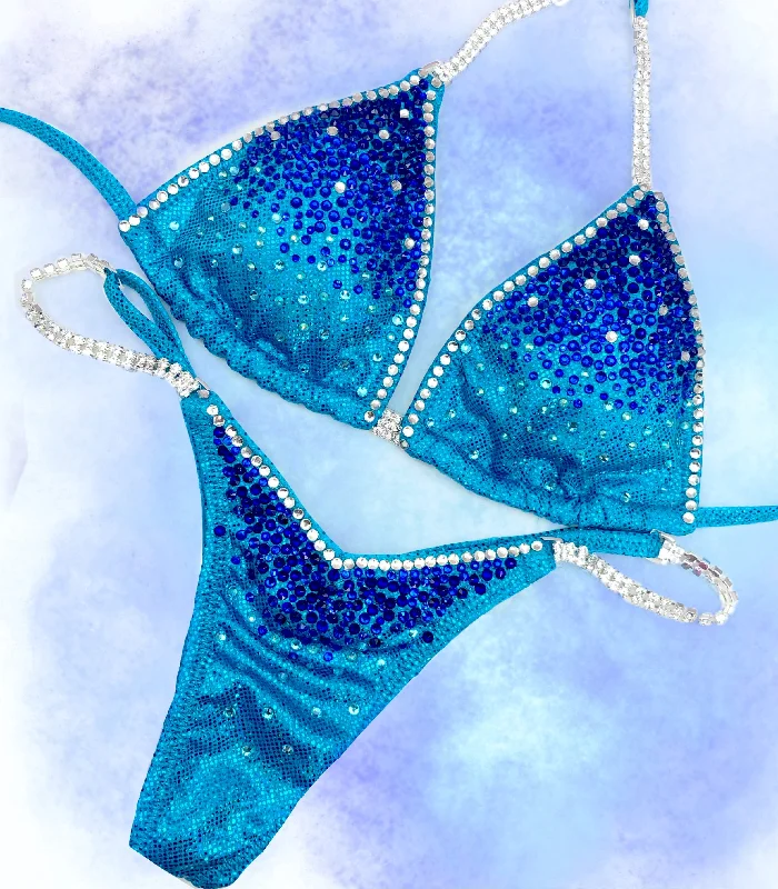 Cobalt/turquoise competition bikini