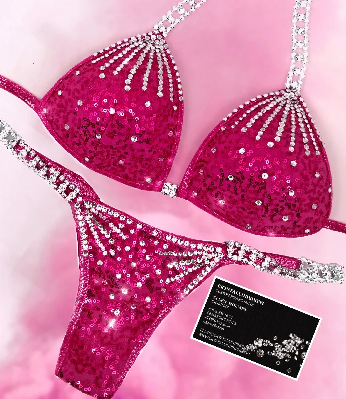 Crystallina sequin competition bikini