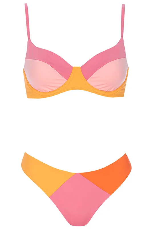 Destin Bikini Fiesta Tricolor Set