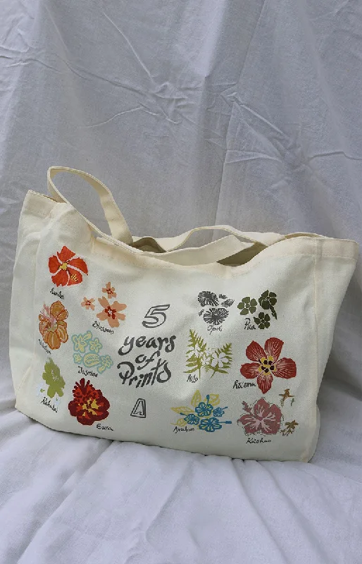 Five Year Floral Market Tote