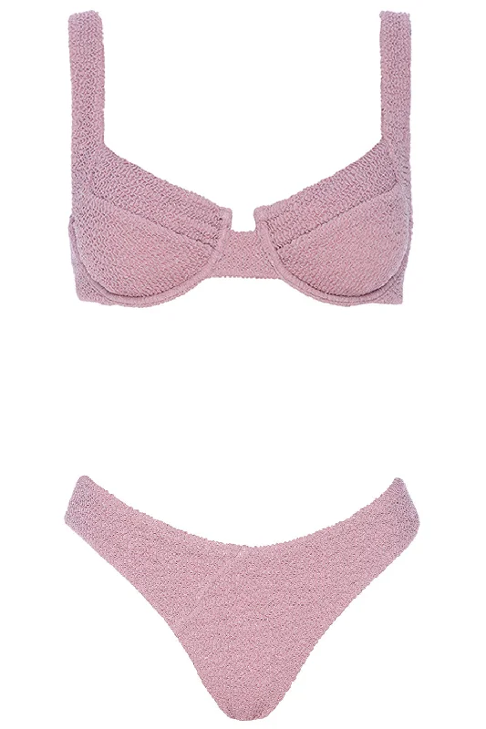 Laguna Bikini Crinkle Rose Set