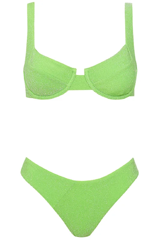 Laguna Bikini Green Sparkle Set