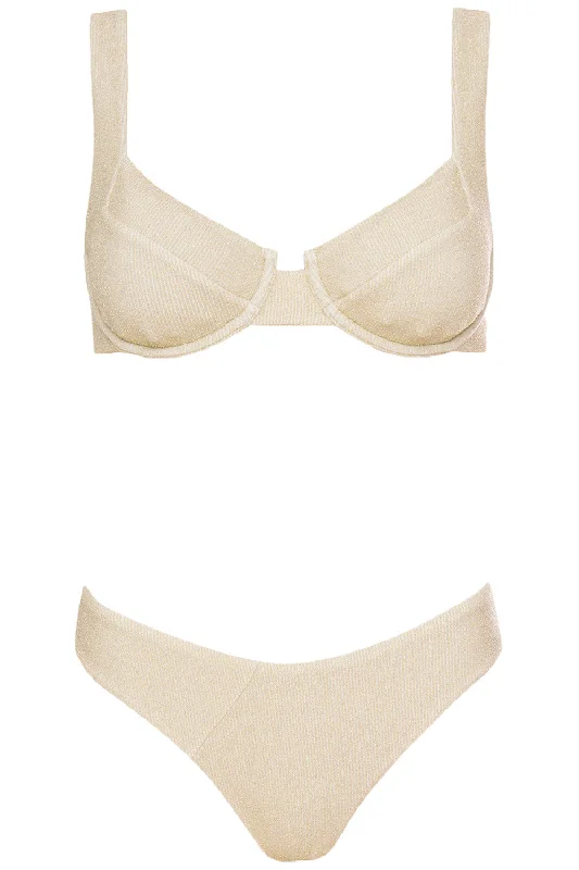 Laguna Bikini Ivory Lurex Set