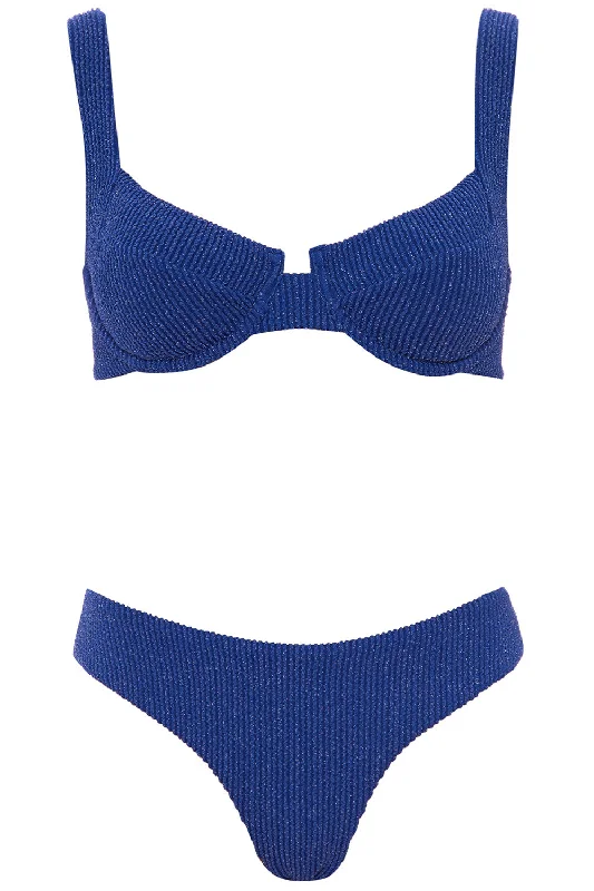 Laguna Bikini Navy Lurex Set