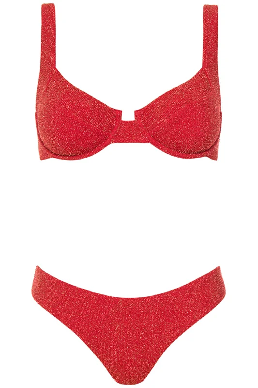 Laguna Bikini Red Lurex Set