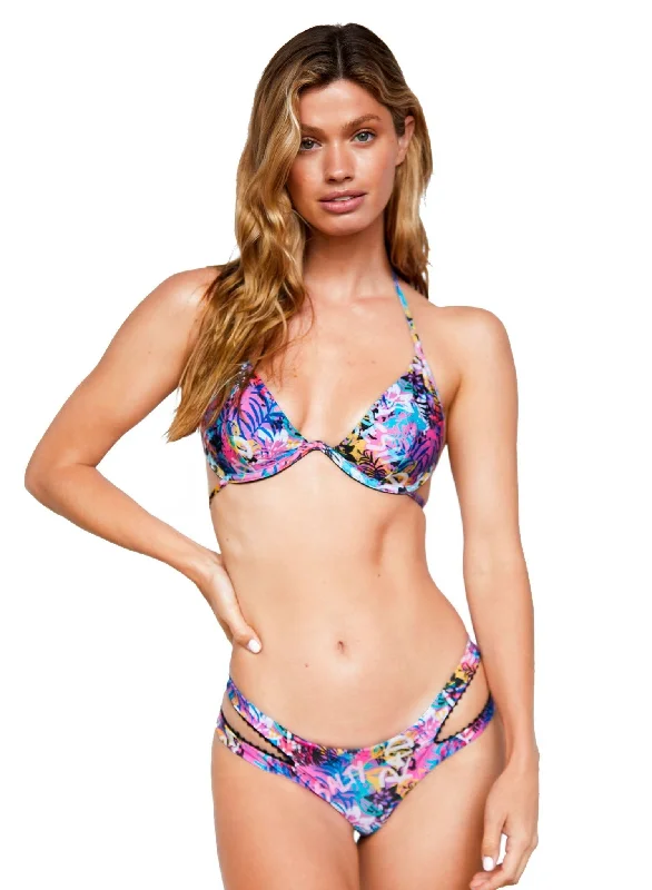 Maggie Underwire Bikini Top - Spray Bomb Neon Graffiti Print