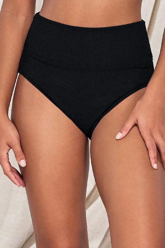 Pacifica Black Hannah High Waist Bottom