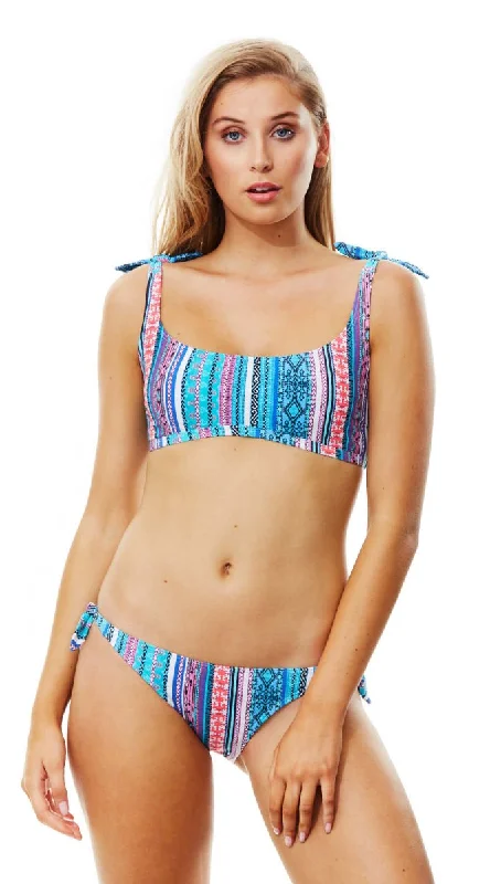 Persian Dream Shoulder Tie Bralette & Tie Side Pant