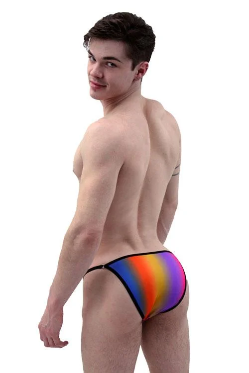 Rainbows Illusion String Brief Men's Underwear by NDS Wear - BLOWOUT SALE!