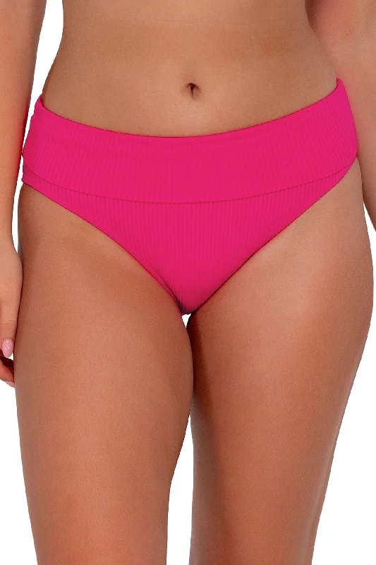 Sunsets Begonia Sandbar Rib Hannah High Waist Bikini Bottom