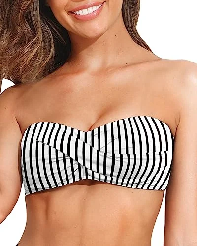 Twist Swim Tops Bandeau Bikini Tops