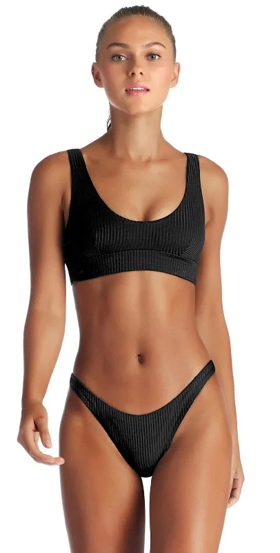 Vitamin A  EcoRib Sienna Bikini Top in Black