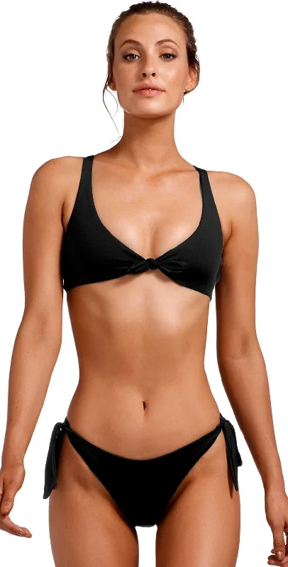 Vitamin A EcoLux Lou Bikini Top in Black