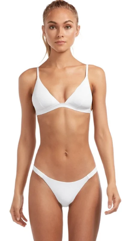 Vitamin A EcoLux Moss Bikini Top in White