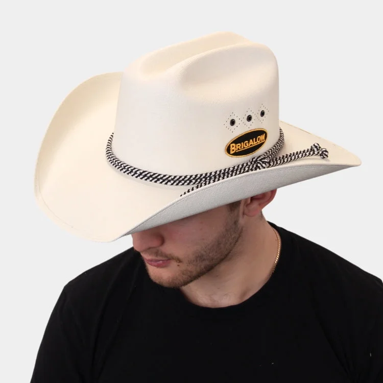 Brigalow Triple Diamond Western Hat - White