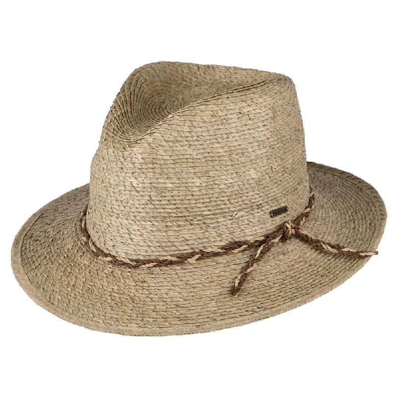 Brixton Hats Messer Western Straw Fedora Hat - Sand