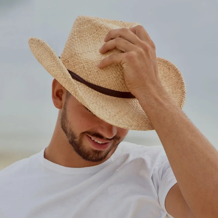 GC Hats Maverick Raffia Cowboy Hat - Natural