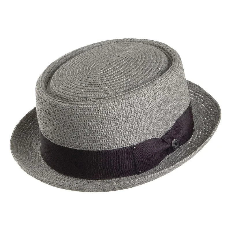 Jaxon & James Toyo Braided Pork Pie Hat - Grey