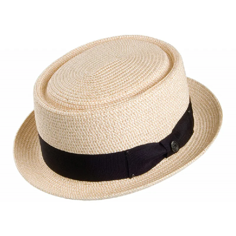 Jaxon & James Toyo Braided Pork Pie Hat Natural Wholesale Pack