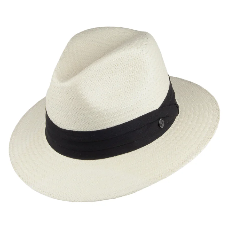 Jaxon & James Toyo Safari Fedora with Black Band - Ivory