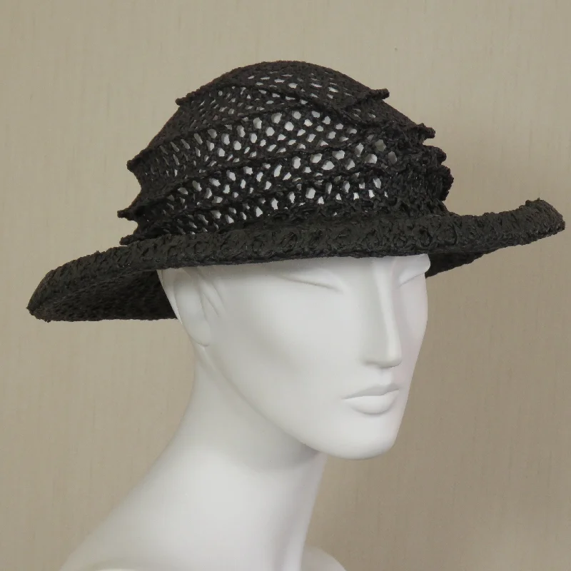 Lido, Black with Open Mesh Brim